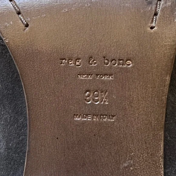 rag & bone WESLEY Suede Leather Gray Brown Ankle Boots Booties Stacked H… - Picture 12 of 14